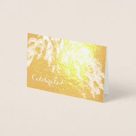Gold Foil Celebrate Mini Card Folienkarte