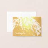 Gold Foil Celebrate Mini Card Folienkarte (Vorderseite mit Umschlag)