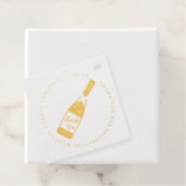 Gold Foil Champagne Flasche Vielen Dank Geschenkanhänger (Mit Box)