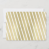 Gold Foil Chic Letters Engagement Einladung (Rückseite)