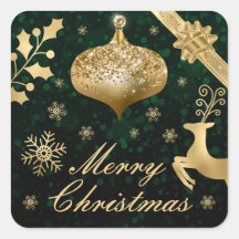Gold Foil Christmas bauble und Ribbon