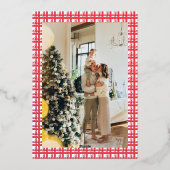 Gold Foil Christmas Nutcracker Monogram Foto Card Folieneinladung (Rückseite)