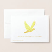 Gold Foil Christmas Peace Dove Card Folienkarte (Rückseite mit Umschlag)