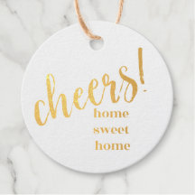 Gold Foil Circle - "Cheers! Zuhause Sweet Zuhause"