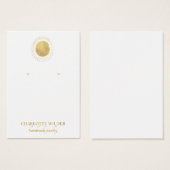 Gold Foil Circle Earring Display Card (Vorne & Hinten)