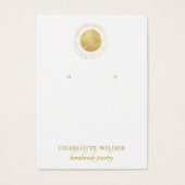 Gold Foil Circle Earring Display Card (Vorderseite)