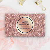 Gold Foil Circle Rose Gold Sequins Glitzer Makeup Visitenkarte