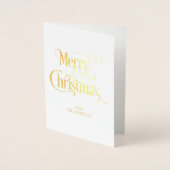 Gold Foil Clasic Frohe Weihnachtskarte Folienkarte (Vorderseite)