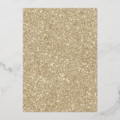 Gold Foil Classic Christmas Party Folieneinladung (Rückseite)