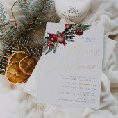 Gold Foil Classic Christmas Party Folieneinladung