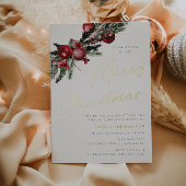 Gold Foil Classic Christmas Party Folieneinladung