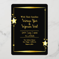 Gold Foil Classic Luxury Vector Einladungskarte