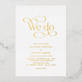 Gold Foil Classic Script wir machen Einladungen fü (Vorderseite)