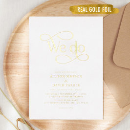 Gold Foil Classic Script wir machen Einladungen fü