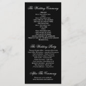 Gold Foil Confetti Black Wedding Programs Programm (Rückseite)