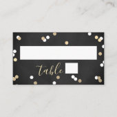 Gold Foil Confetti Brautparty Platzkarte (Vorderseite)