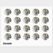 Gold Foil Confetti Custom Foto Bevorzugung Aufkleb Runder Aufkleber (Blatt)