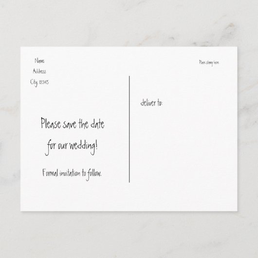 Gold Foil Confetti Dots Foto Rett Datum Postkarte (Rückseite)