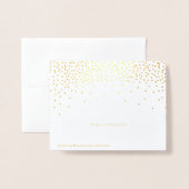Gold Foil Confetti Dots Gästebuch Folienkarte (Rückseite mit Umschlag)