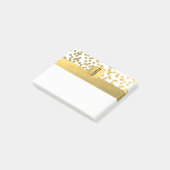 Gold Foil Confetti Dots Glam Modern Monogram Post-it Klebezettel (angewinkelt)