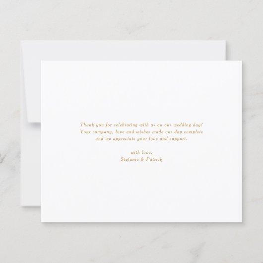 Gold Foil Confetti Dots Hochzeit Dankeschön Karte (Rückseite)