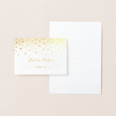 Gold Foil Confetti Dots Table Place Escort Card Folienkarte (Anzeige)