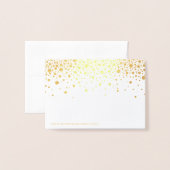Gold Foil Confetti Dots Table Place Escort Card Folienkarte (Rückseite mit Umschlag)