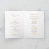 Gold Foil Confetti Dots White Wedlet Booklet Programm (Innenseite)