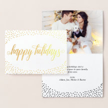 Gold Foil Confetti - Happy Holidays Foto