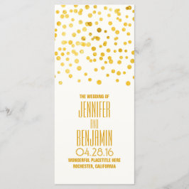 Gold Foil Confetti Hochzeitsprogramme Programm