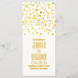 Gold Foil Confetti Hochzeitsprogramme Programm