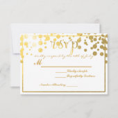 Gold Foil Confetti UAWG Wedding Card Einladung (Vorderseite)