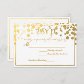 Gold Foil Confetti UAWG Wedding Card Einladung (Vorne/Hinten)
