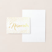 Gold Foil Confetti vorbehalten Folienkarte (Anzeige)