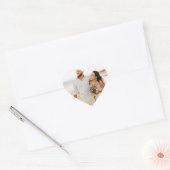 Gold Foil Confetti Wedding Foto Heart Sticker (Umschlag)