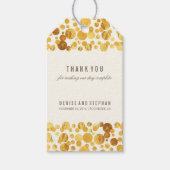 Gold Foil Confetti Wedding Geschenkanhänger (Vorderseite)