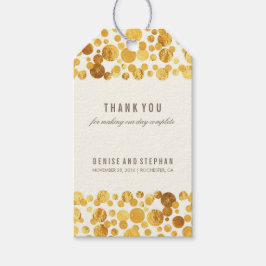 Gold Foil Confetti Wedding Geschenkanhänger