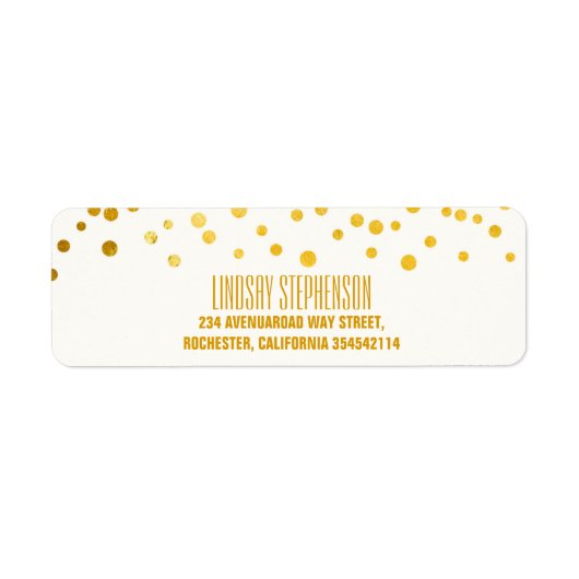 Gold Foil Confetti Wedding Return (Vorne)