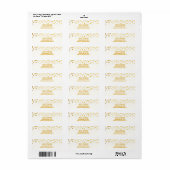 Gold Foil Confetti Wedding Return (Vorne)