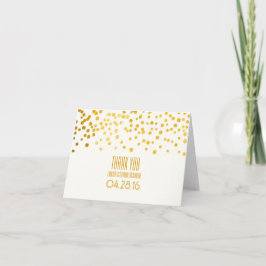 Gold Foil Confetti Wedding Vielen Dank Dankeskarte