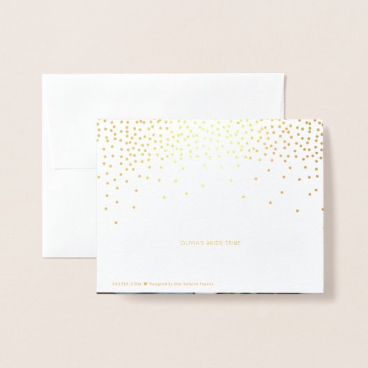 Gold Foil Confetti werden Sie meine Trauzeugin sei Folienkarte (Rückseite mit Umschlag)