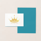 Gold Foil Crown Mini Card Vielen Dank Folienkarte (Anzeige)