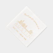 Gold Foil Custom Austin Corporate Event Napkins Servietten Mit Folie (Rechts)