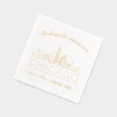 Gold Foil Custom Chicago Corporate Event Napkins Servietten Mit Folie (Links)