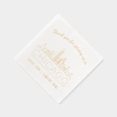 Gold Foil Custom Chicago Corporate Event Napkins Servietten Mit Folie (Rechts)