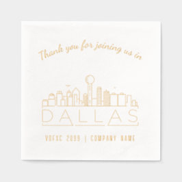 Gold Foil Custom Dallas Corporate Event Napkins Servietten Mit Folie