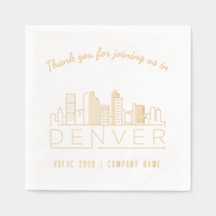 Gold Foil Custom Denver Corporate Event Napkins