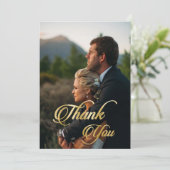 Gold Foil, Custom Foto, Dankeschön Card Dankeskarte (Stehend Vorderseite)