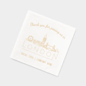 Gold Foil Custom London Messe & Event Napkins Servietten Mit Folie (Links)