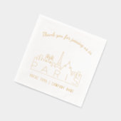Gold Foil Custom Paris Corporate Event Napkins Servietten Mit Folie (Links)